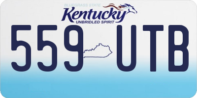 KY license plate 559UTB