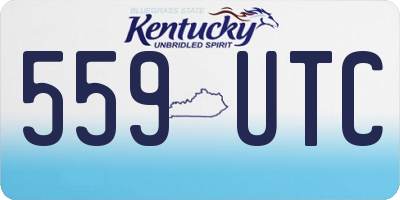 KY license plate 559UTC