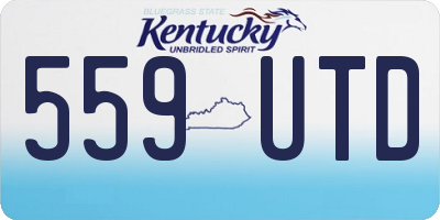 KY license plate 559UTD