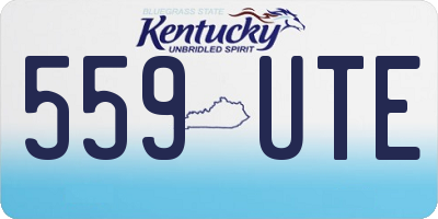 KY license plate 559UTE