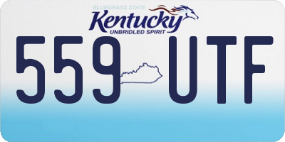 KY license plate 559UTF