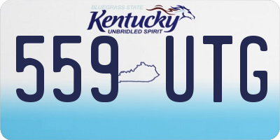 KY license plate 559UTG
