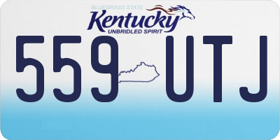 KY license plate 559UTJ