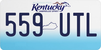 KY license plate 559UTL