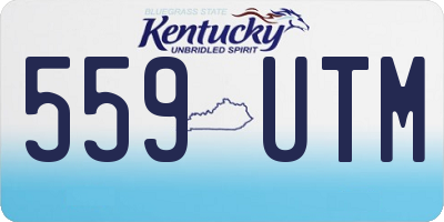 KY license plate 559UTM