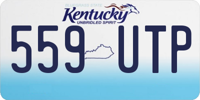 KY license plate 559UTP