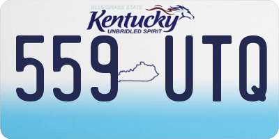 KY license plate 559UTQ
