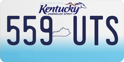 KY license plate 559UTS