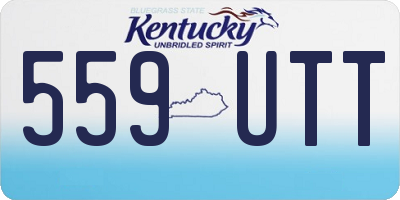 KY license plate 559UTT