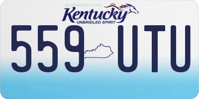 KY license plate 559UTU