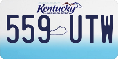 KY license plate 559UTW