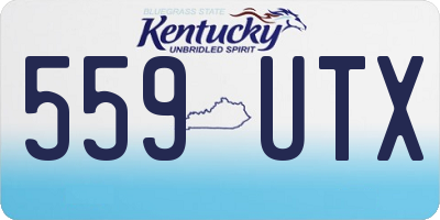 KY license plate 559UTX