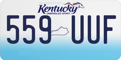KY license plate 559UUF