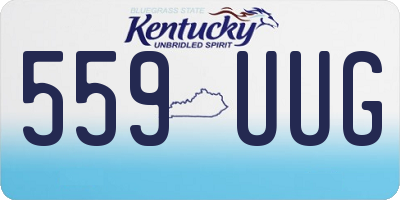 KY license plate 559UUG
