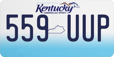 KY license plate 559UUP