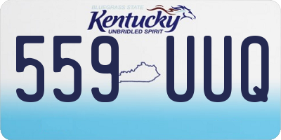 KY license plate 559UUQ