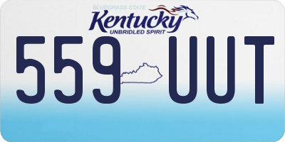 KY license plate 559UUT