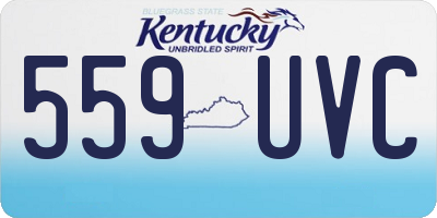 KY license plate 559UVC