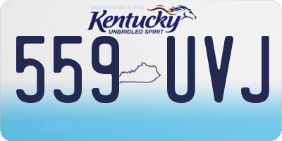 KY license plate 559UVJ
