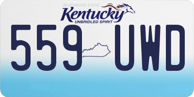 KY license plate 559UWD