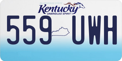 KY license plate 559UWH