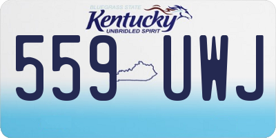 KY license plate 559UWJ