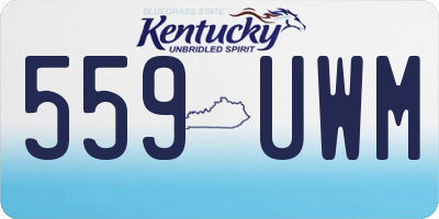 KY license plate 559UWM