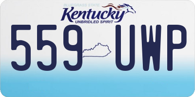 KY license plate 559UWP