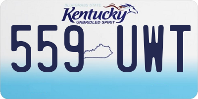 KY license plate 559UWT