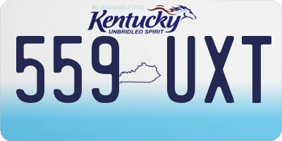KY license plate 559UXT