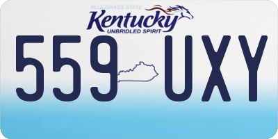 KY license plate 559UXY