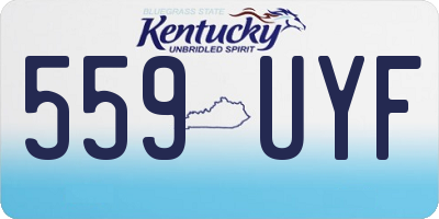 KY license plate 559UYF