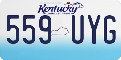 KY license plate 559UYG