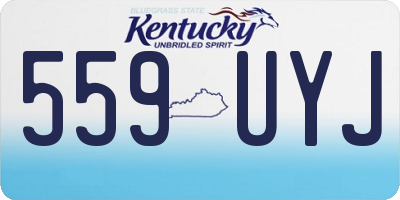 KY license plate 559UYJ