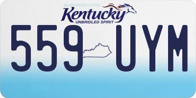 KY license plate 559UYM