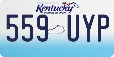 KY license plate 559UYP
