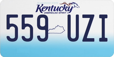 KY license plate 559UZI