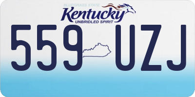 KY license plate 559UZJ