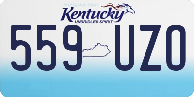 KY license plate 559UZO