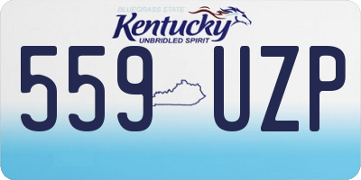 KY license plate 559UZP