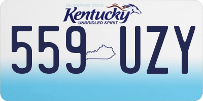KY license plate 559UZY