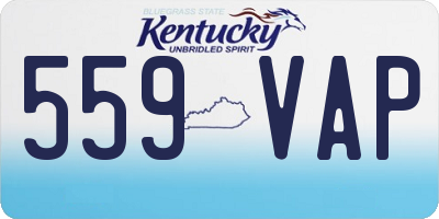 KY license plate 559VAP