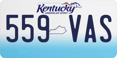 KY license plate 559VAS