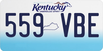 KY license plate 559VBE