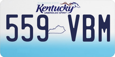 KY license plate 559VBM