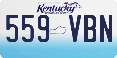 KY license plate 559VBN