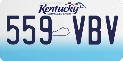 KY license plate 559VBV