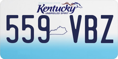 KY license plate 559VBZ