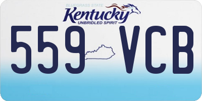 KY license plate 559VCB