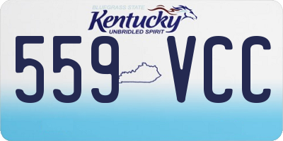 KY license plate 559VCC